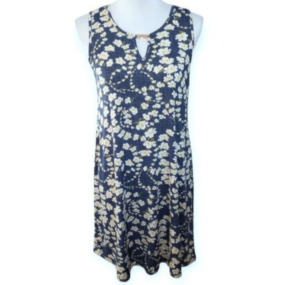 Espresso Blue and Yellow Floral Dress Sz.S EUC. - Picture 3 of 8
